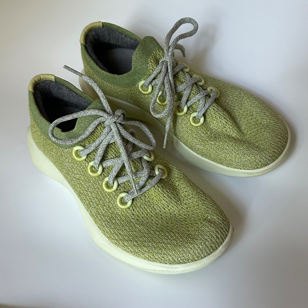 Allbirds Tree Dashers Sneakers Kilimanjaro Green Sustainable Knit Lace Up W 10.5
